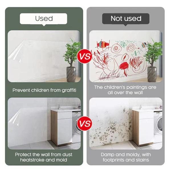 Clear Wall Sticker Roll (Buy 1 Get 1 Free – 2 pcs) - Wall Shield, Scratch Resistant, Peel and Stick