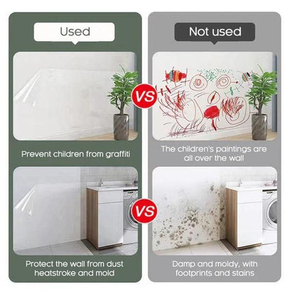 Clear Wall Sticker Roll (Buy 1 Get 1 Free – 2 pcs) - Wall Shield, Scratch Resistant, Peel and Stick